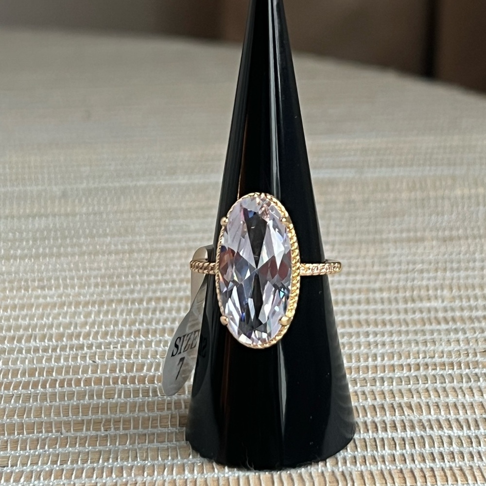 Gold and Silver elongated oval Ring